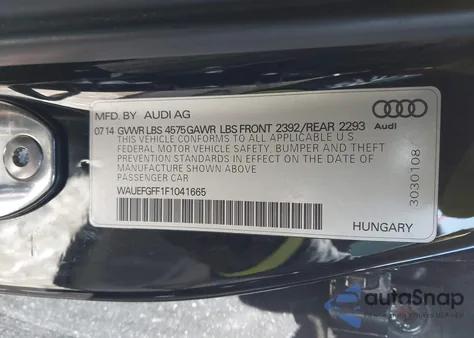 2015 Audi A3 2.0T Premium z USA, uszkodzony, nr VIN WAUEFGFF1F1041665